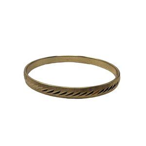 Monet Bracelet Gold Tone Etched Retro Costume Vintage‎ Bangle Fashion Jewelry